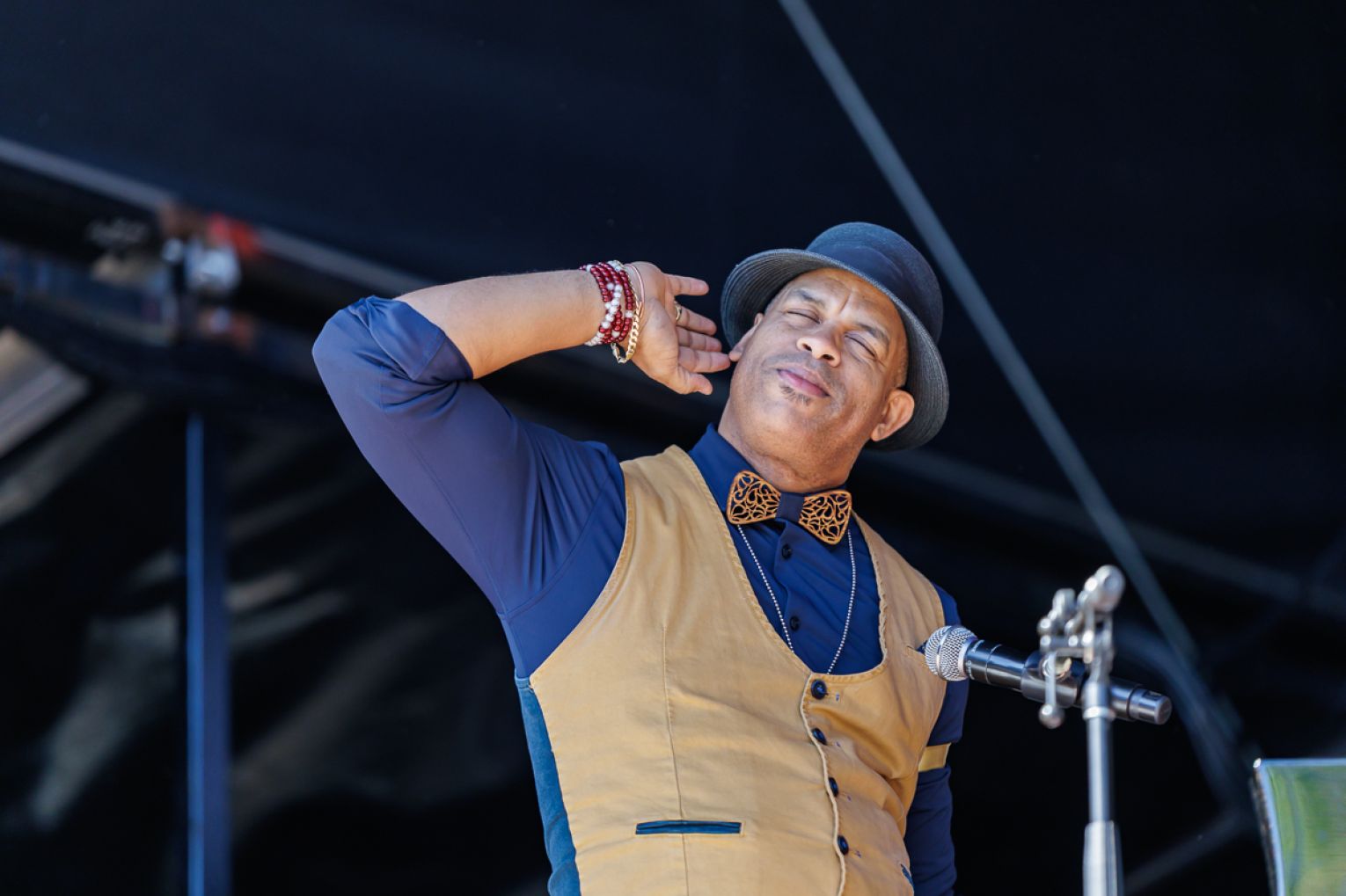 Cuban jazz pianist Roberto Fonseca and his band at WOMADelaide 2026. Photo: Ben Kelly.