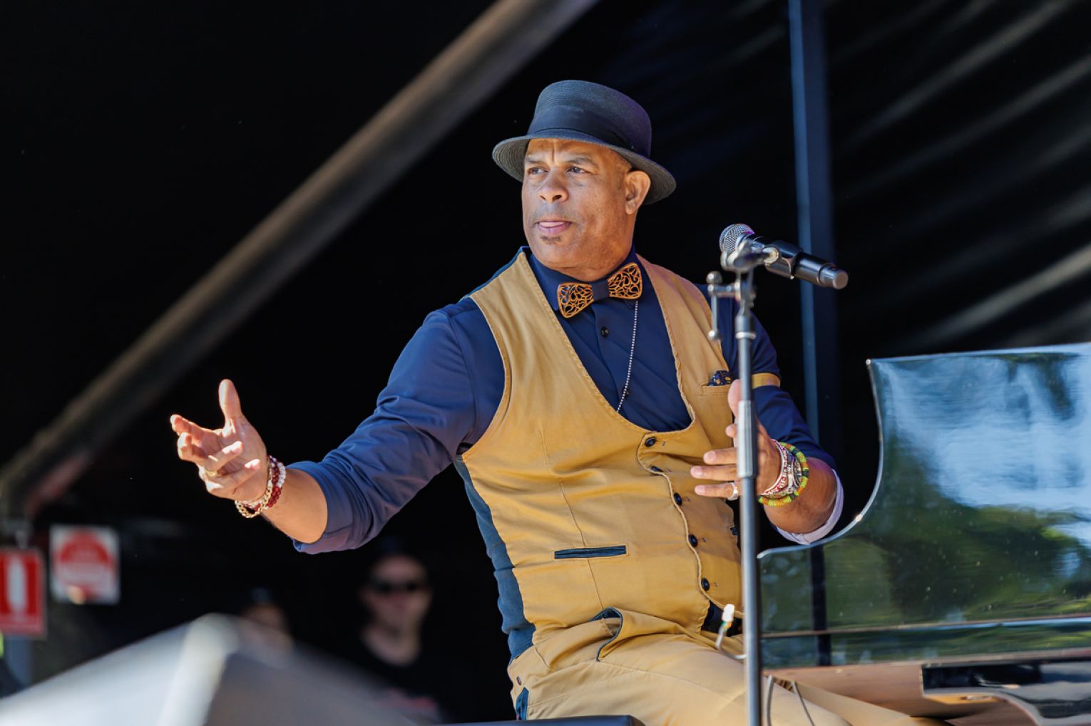 Cuban jazz pianist Roberto Fonseca and his band at WOMADelaide 2026. Photo: Ben Kelly.