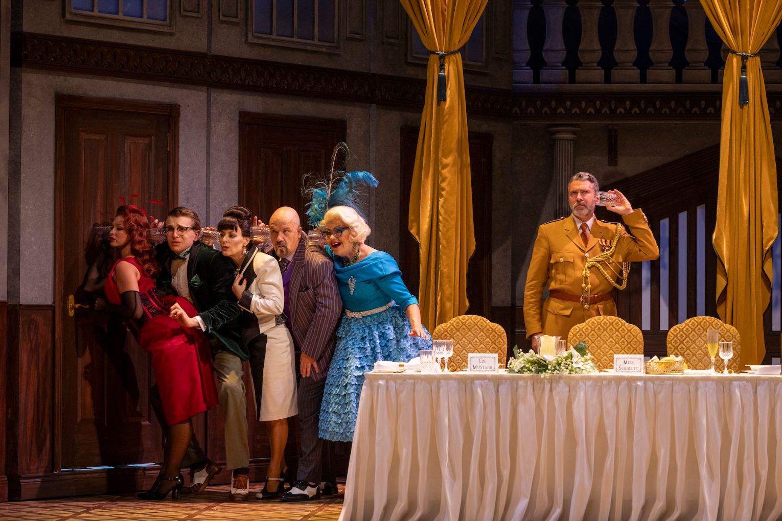 The Australian cast of Cluedo. Photo: Jeff Busby / Supplied