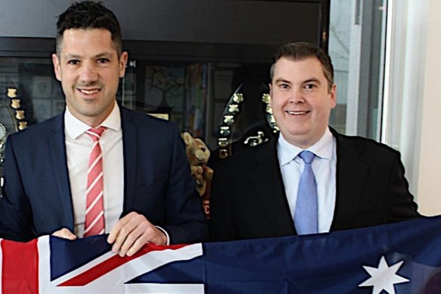 Liberal senator Alex Antic with Playford Council Mayor Glenn Docherty. Photo: Facebook