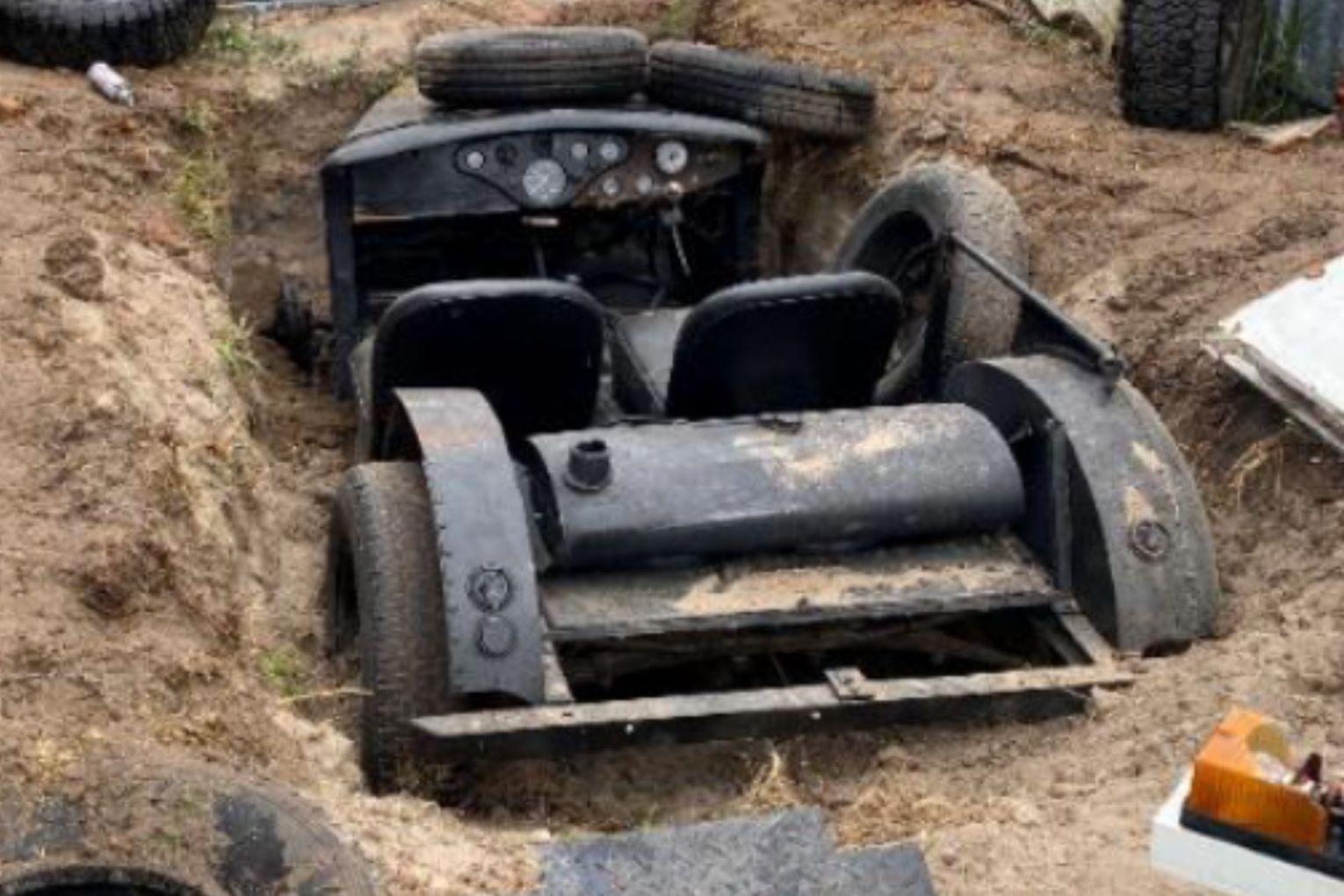A vintage car that was reported stolen, has been found dismantled and buried in a backyard. Picture: SA Police