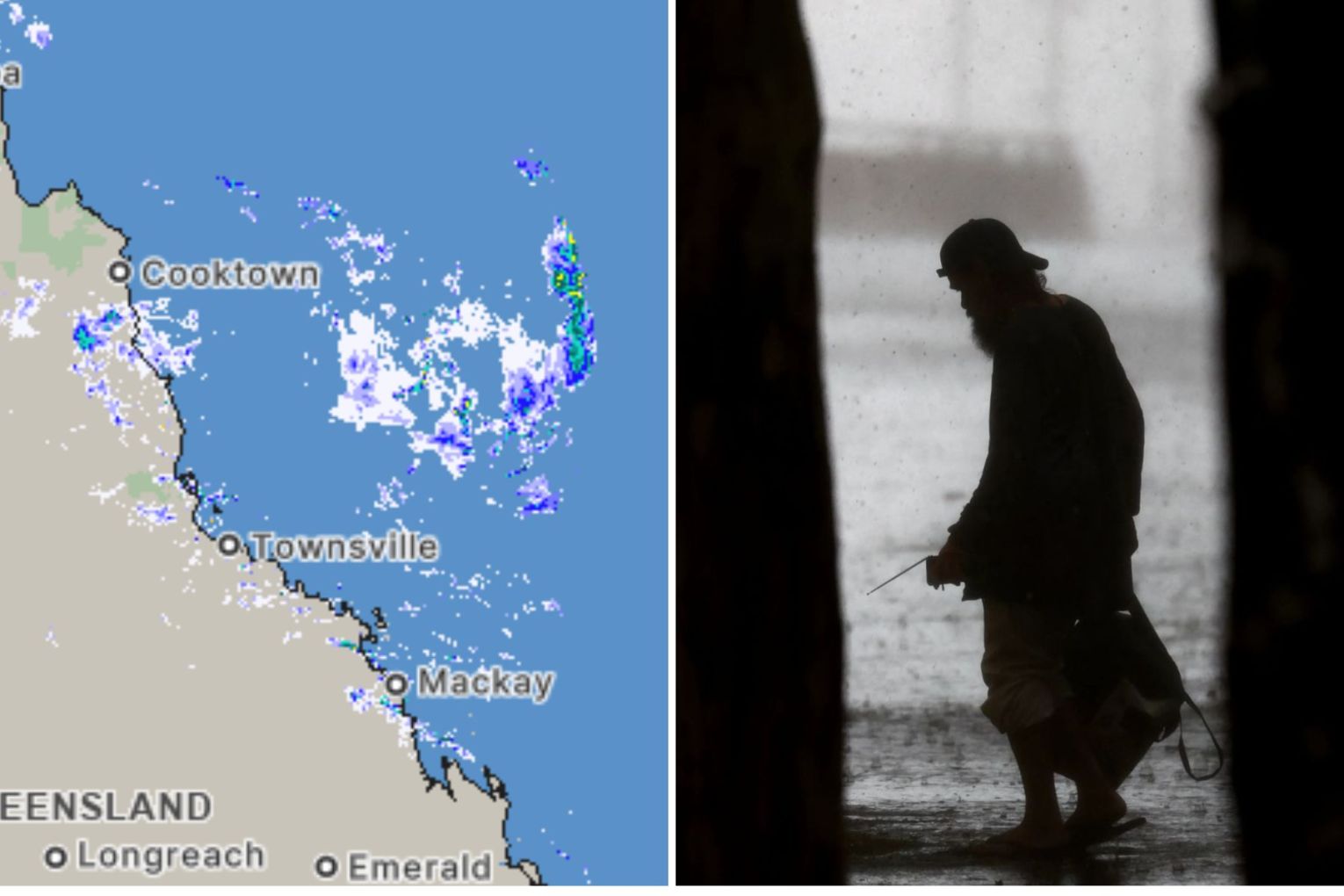 Many far north Queensland residents have been told to seek higher ground after heavy rain overnight. Picture: via BOM