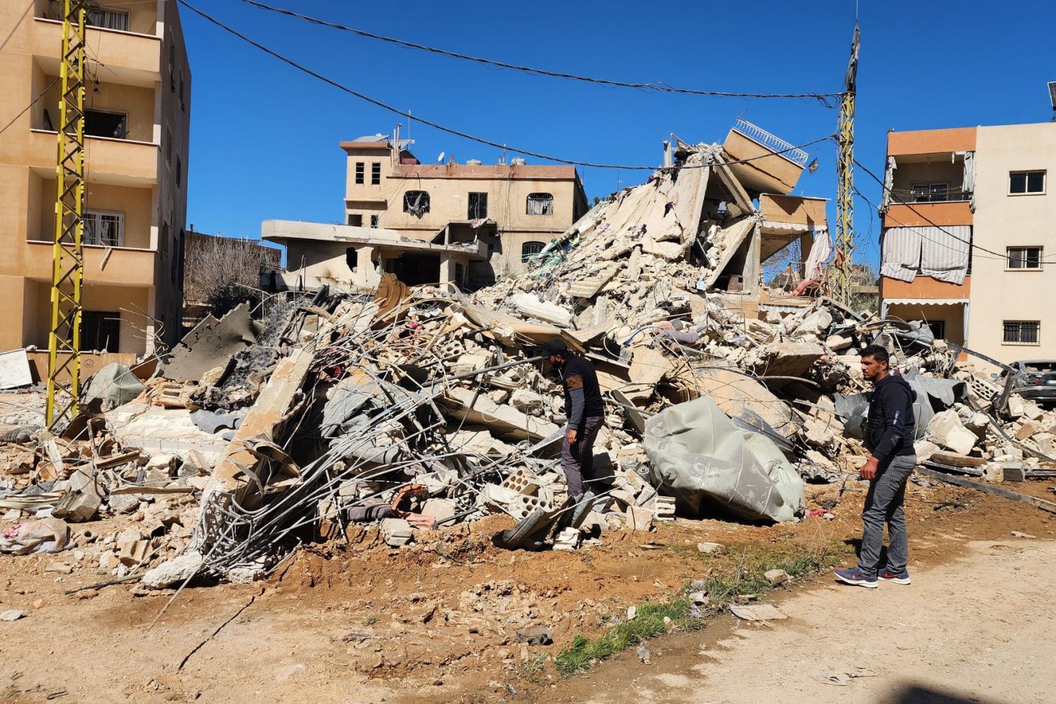 The ruins of a building destroyed in an Israeli airstrike in Baalbek, eastern Lebanon on March 5, 2026. Picture: Taher Abu Hamdan/Xinhua/via AAP