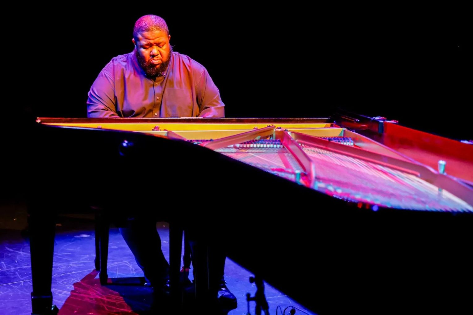 Tyshawn Sorey performs at Her Majesty's Theatre. Photo: Russell Millard / Supplied