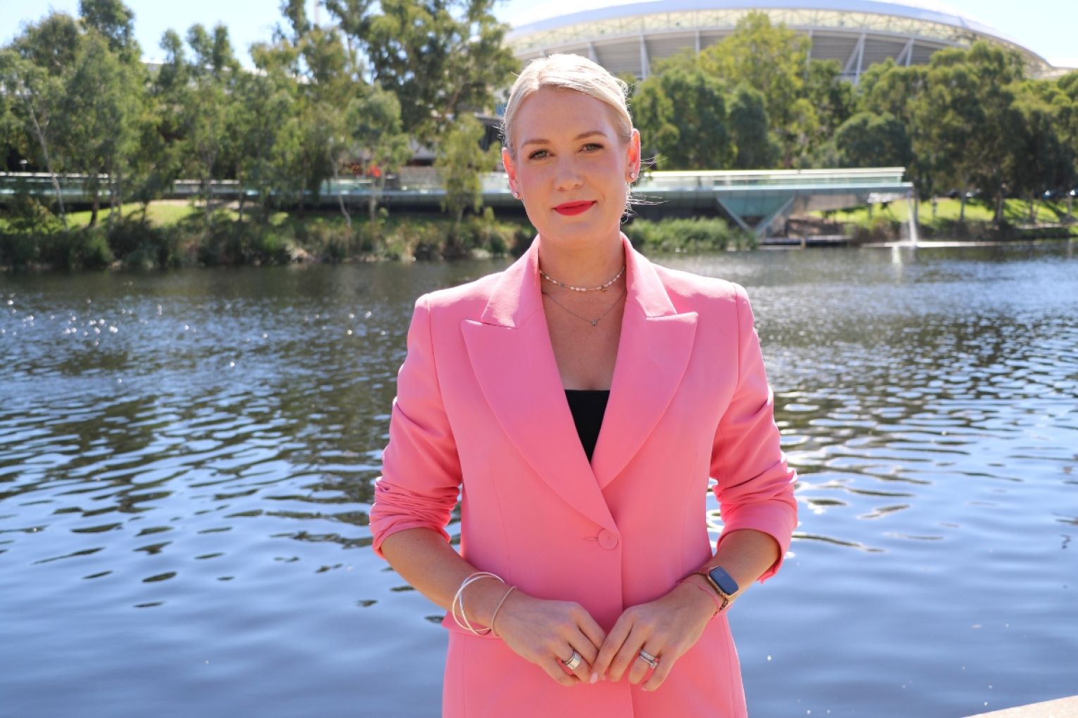 Opposition Leader Ashton Hurn delivered her first Budget reply in Parliament today. Photo: Charlie Gilchrist/InDaily