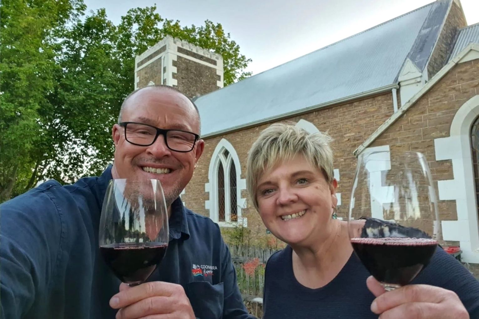Kerry Meares said she was frustrated to hear about flight cancellations. Pictured: Simon and Kerry Meares Photo: Coonawarra Experiences