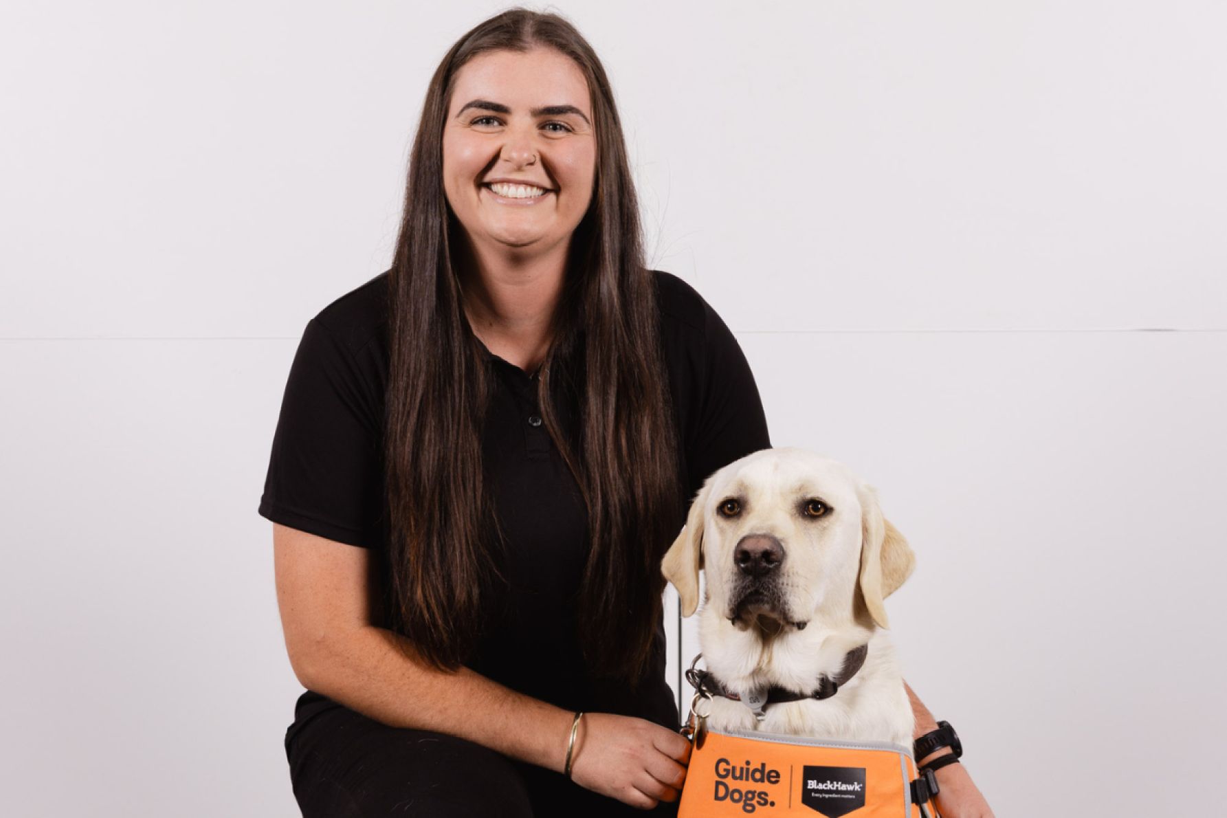 Samantha Carr with Scout