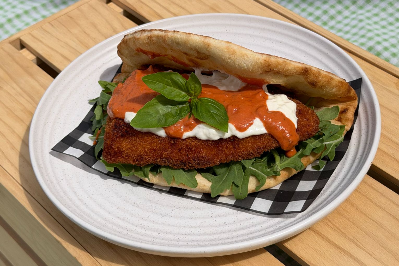 The Saucy Vodka Schnitz Sandough at Kennedys Coffee | Credit: Supplied