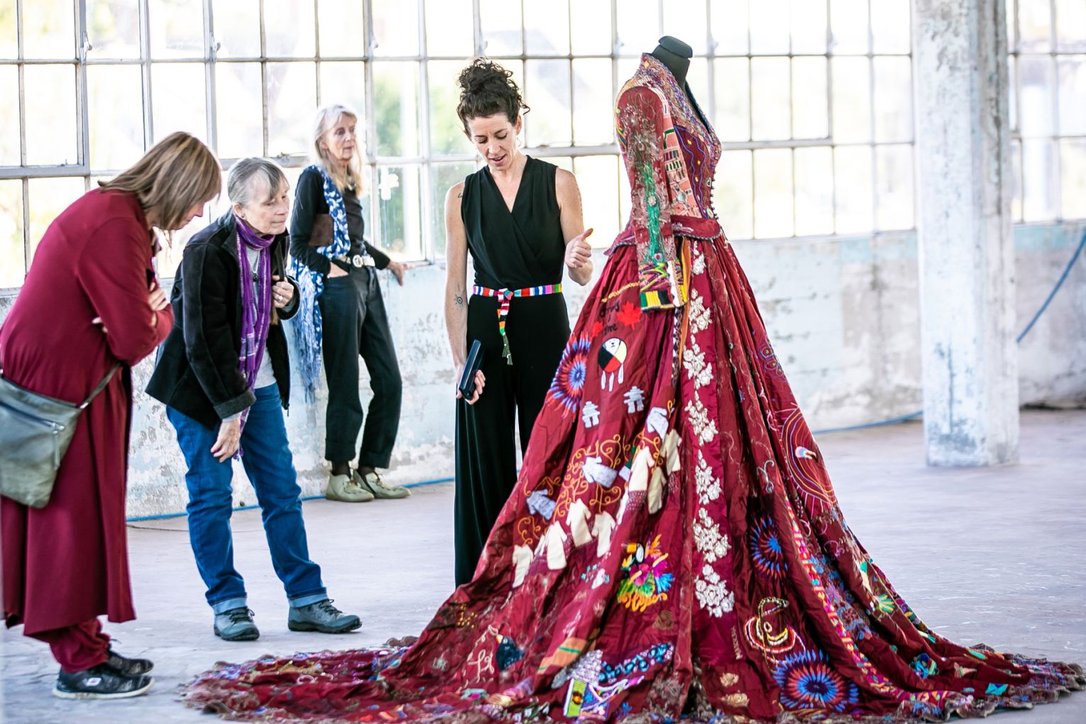 The Red Dress and Kirstie Macleod at the Zig Zag Building, Galstonbury, 2020. Credit: Kiyah Cross