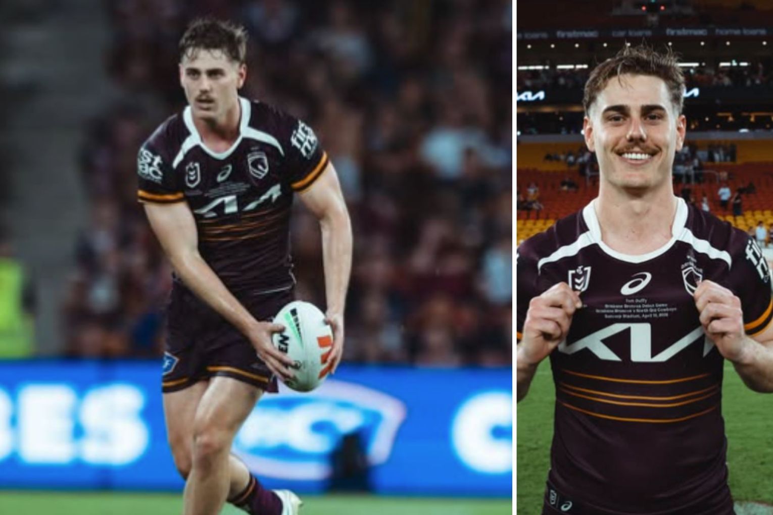 Tom Duffy has become the 300th Bronco to debut. Picture: via Instagram