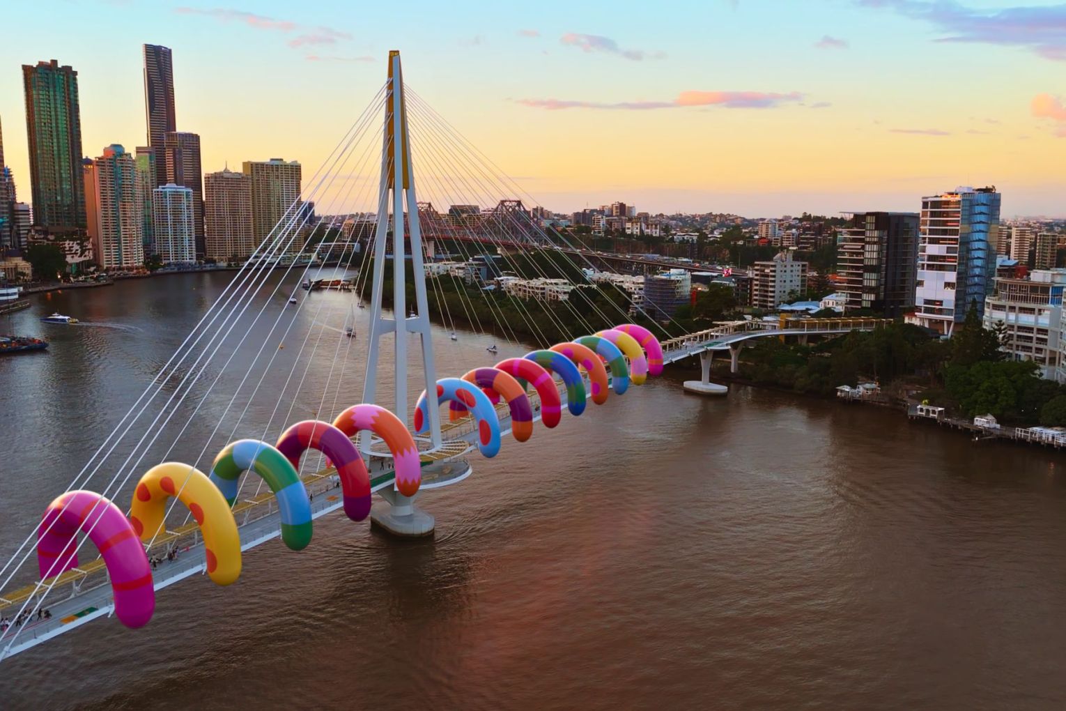 ANZ's Walk This Way outdoor installation for Brisbane Festival was one of the winners at the inaugural Creative Brisbane Awards.