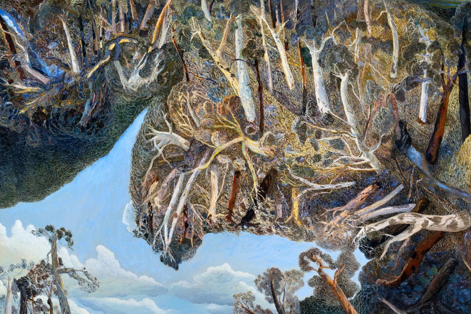 William Robinson's Everyday landscape, Beechmont, 1994, is one of the works on display at Philip Bacon Galleries.