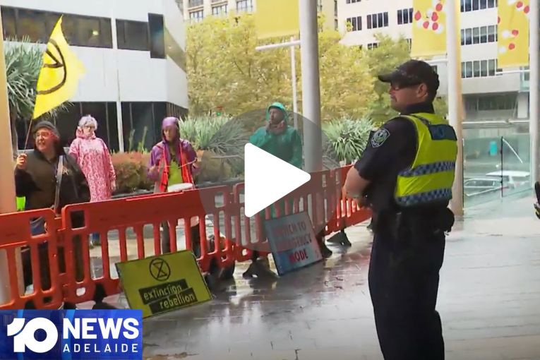 Thumbnail for VIDEO: Extinction Rebellion protest gas conference | Break-in at One Tree Hill hotel