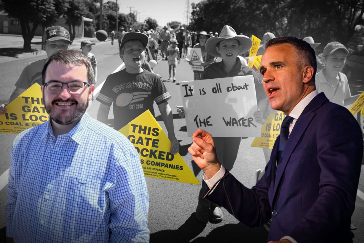Premier Peter Malinauskas (right) slammed One Nation MP Jason Virgo's (left) position on the government's plan to remove a ban on fracking. Graphic: Liam McAlister/InDaily.
