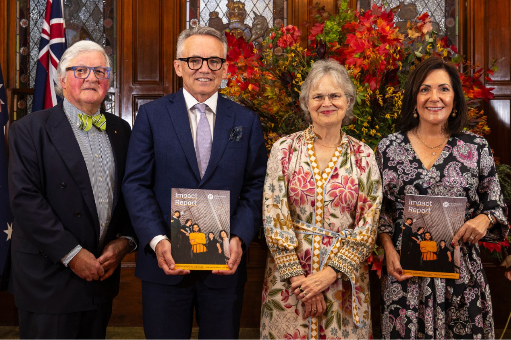 David McKee, Mark Roderick, Her Excellency Frances Adamson and Jane MacFarlane