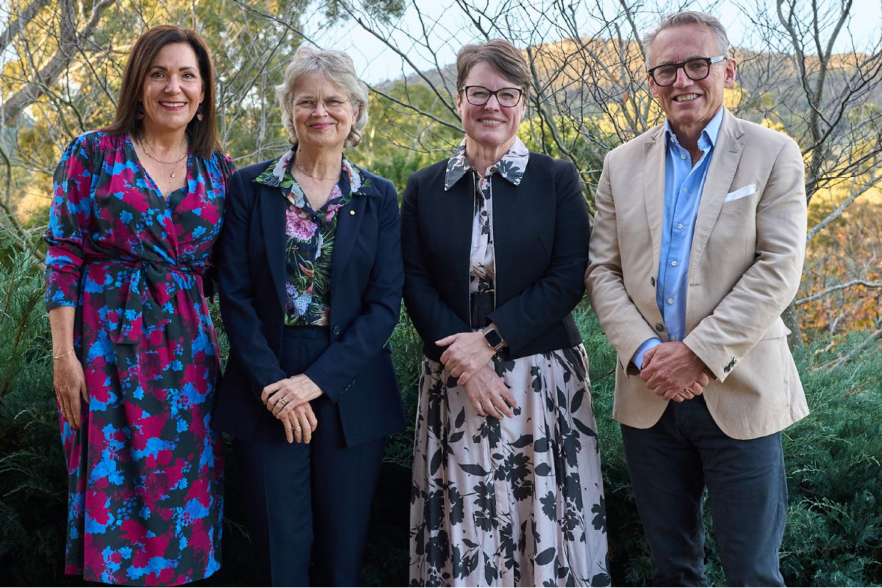 Jane MacFarlane, Her Excellency Frances Adamson, Nicola Phillips and Mark Roderick
