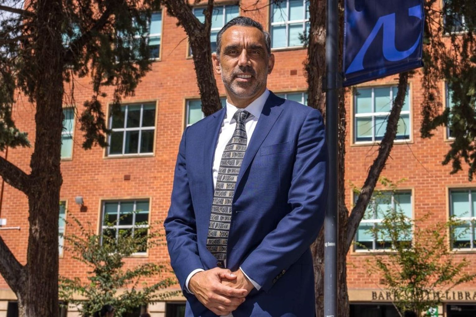 Dual Brownlow Medallist Adam Goodes is the inaugural First Nations Ambassador at Adelaide University. Pictures: supplied. 