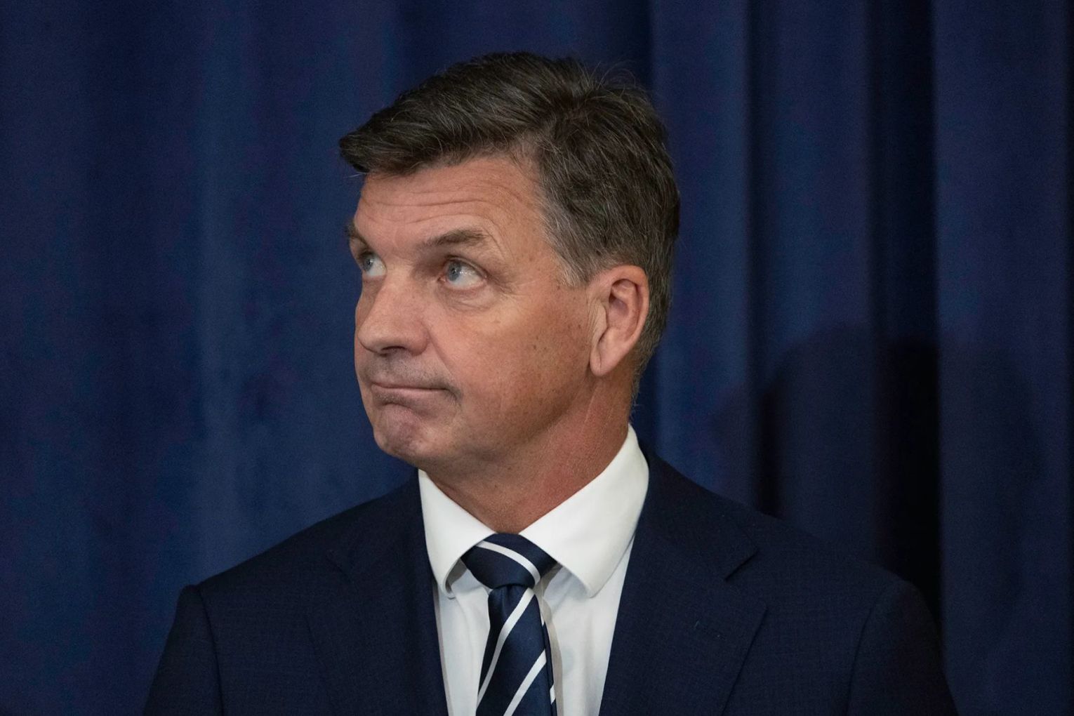 Opposition Leader Angus Taylor gave his budget reply speech on Thursday night. Picture: Mike Bowers.