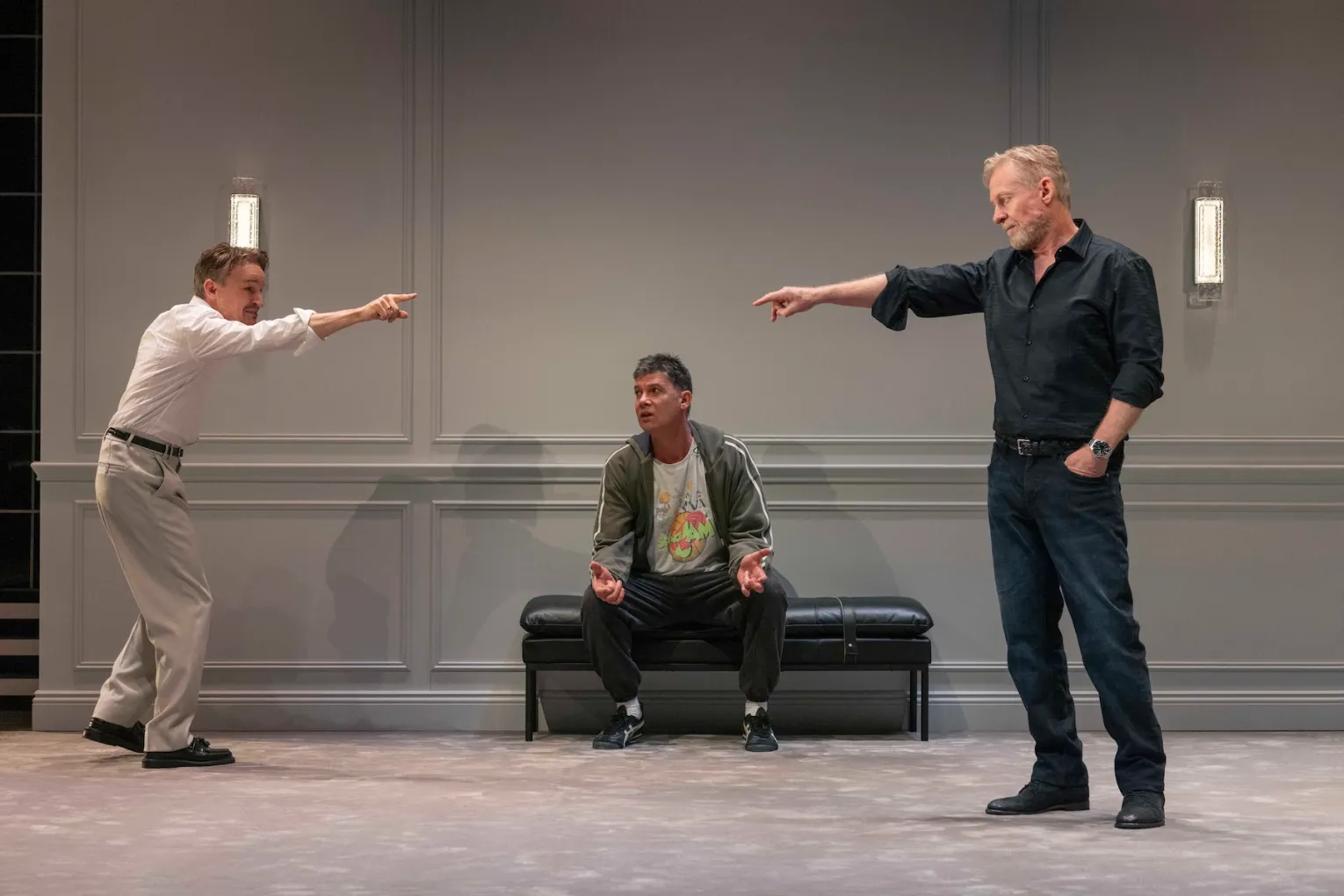 Damon Herriman, Toby Schmitz and Richard Roxburgh bring Yasmina Reza's 1994 play ART to Adelaide. Photo: Brett Boardman / Supplied