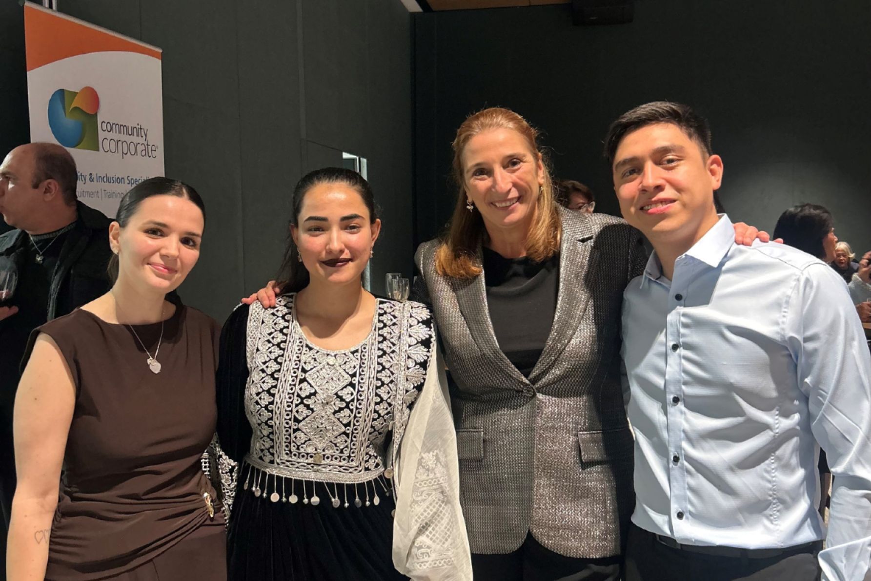 Lucy Barp, Zahra Mousavi, Nicole Chamorro and Kevin Ceballos