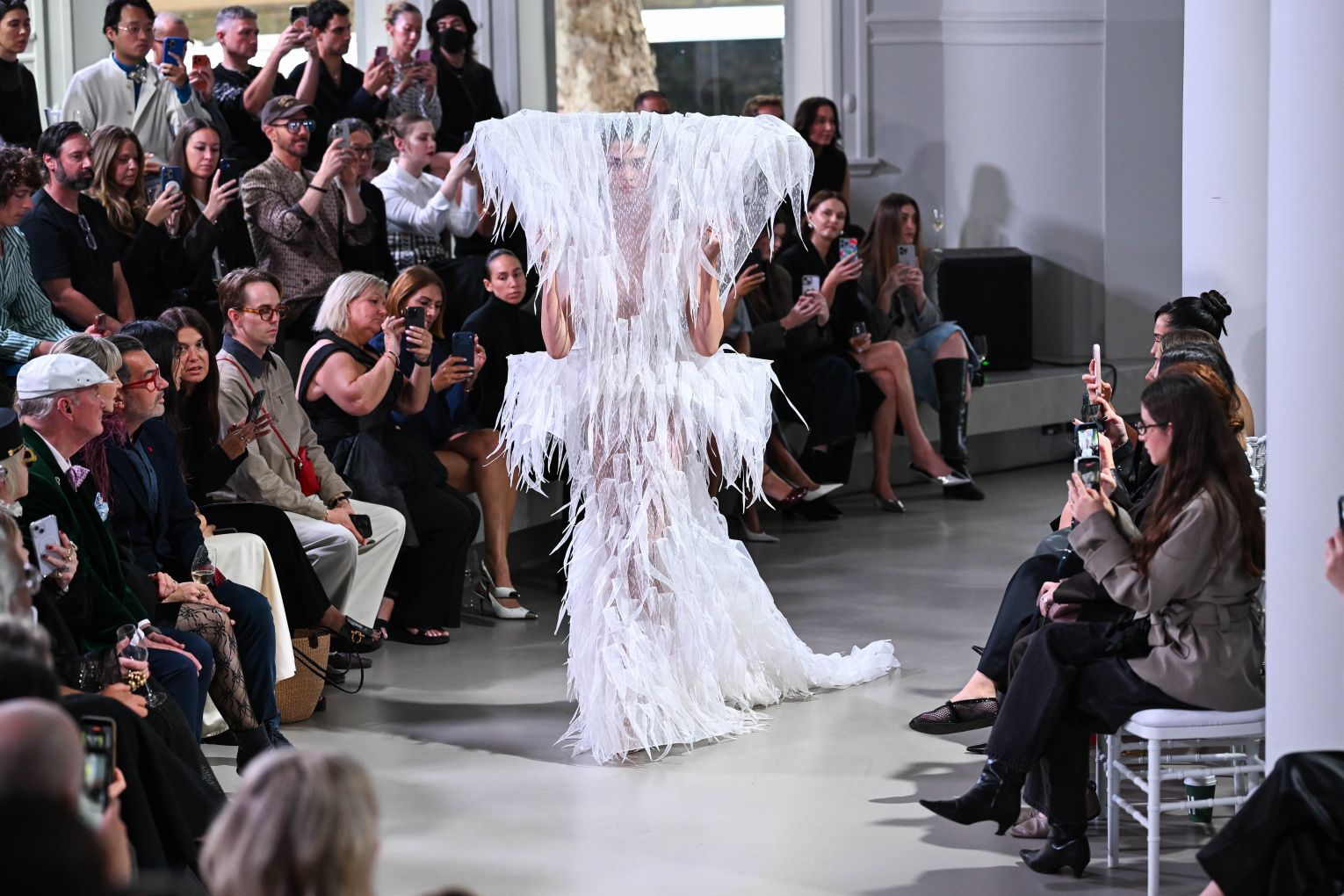 Toni Maticevski showcase. Photograph: Lucas Dawson