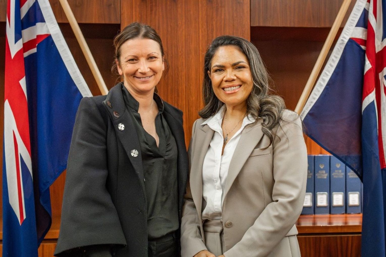 SA Liberal MLC Nicola Centofanti with Federal Senator Jacinta Nampijinpa Price, who was an outspoken campaigner for the federal no to the Voice campaign in 2023. Picture: Facebook