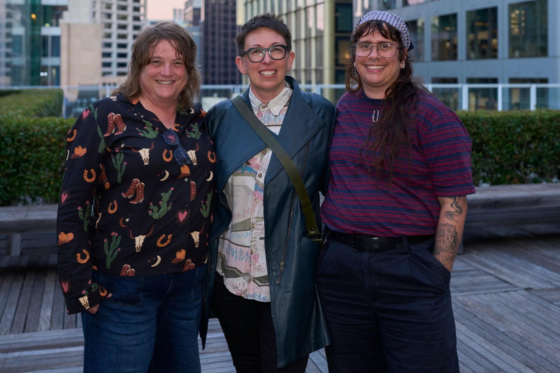 Rachel Harris, Sasha Grbich and Tikari Rigney 
