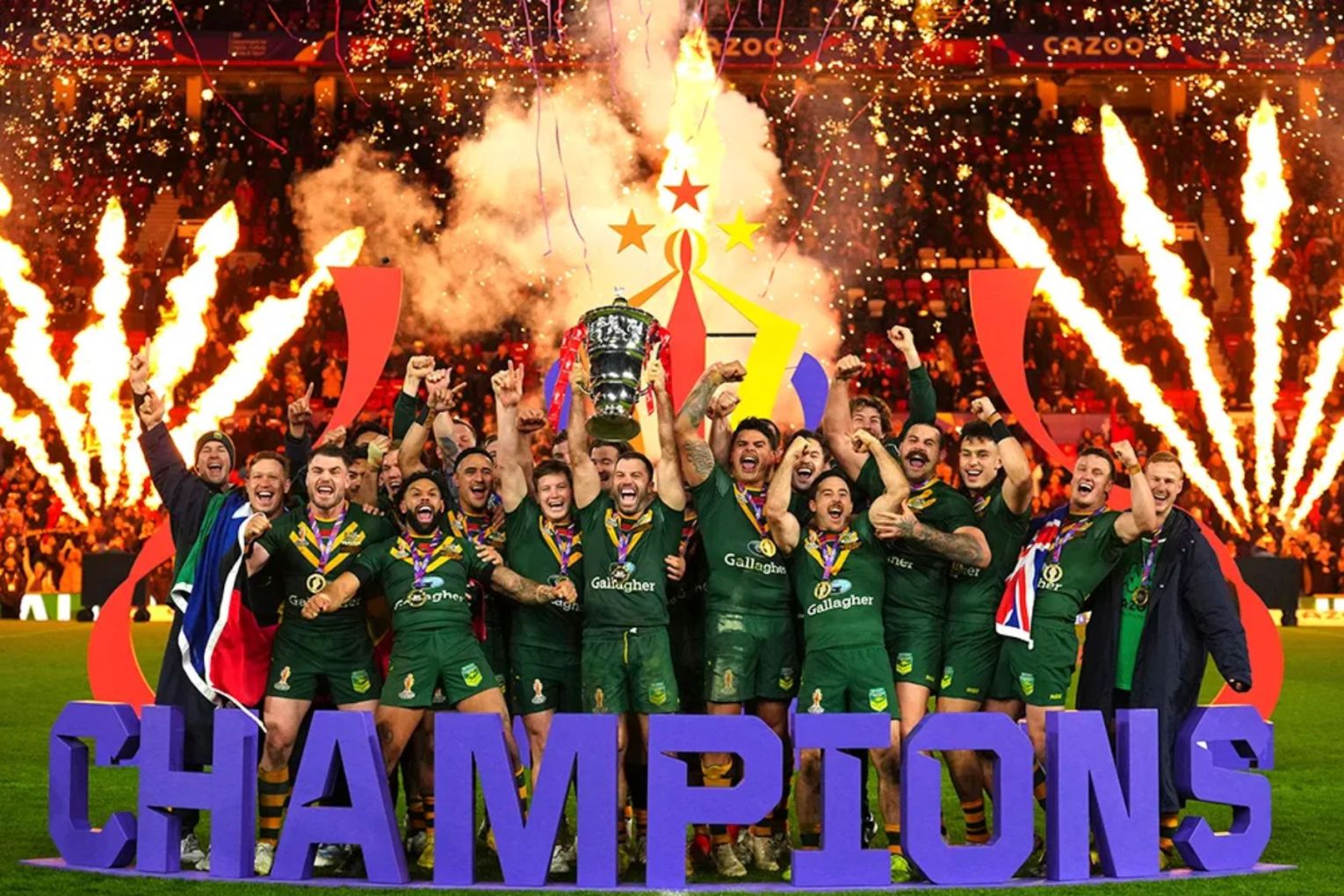 Federal funding is coming for the Rugby League World Cup, where Australia will defend their crown. Picture: Tim Goode/AAP PHOTOS