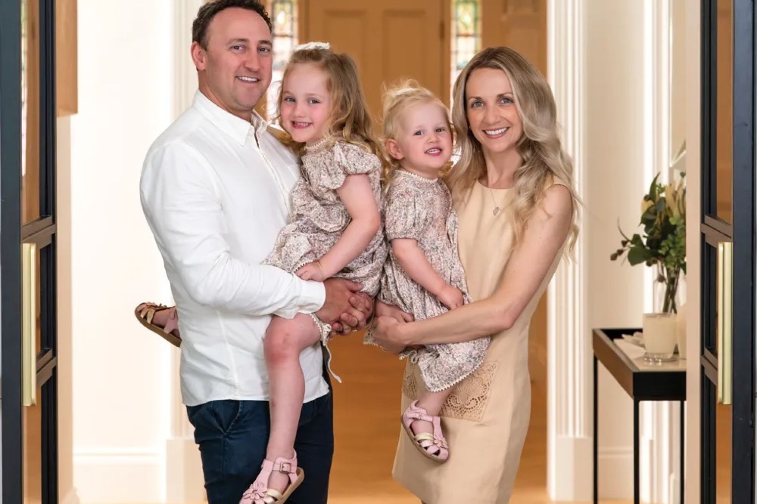 Architect Adam Cavuoto designed the spacious, light home for his family, wife Amy and daughters Lily and Mia. Photograph Naomi Jellicoe