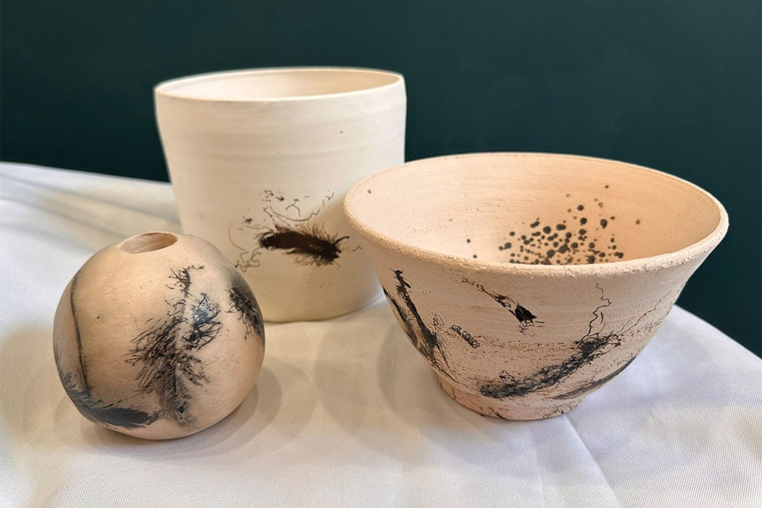 Raku fired clay by Maggie Moore. Credit: image supplied