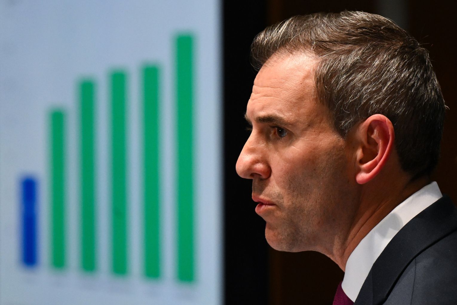 Australian Treasurer Jim Chalmers speaks to the media during a press conference inside the 2026 Budget lockup at Parliament House in Canberra, Tuesday, May 12. Picture: AAP Image/Lukas Coch