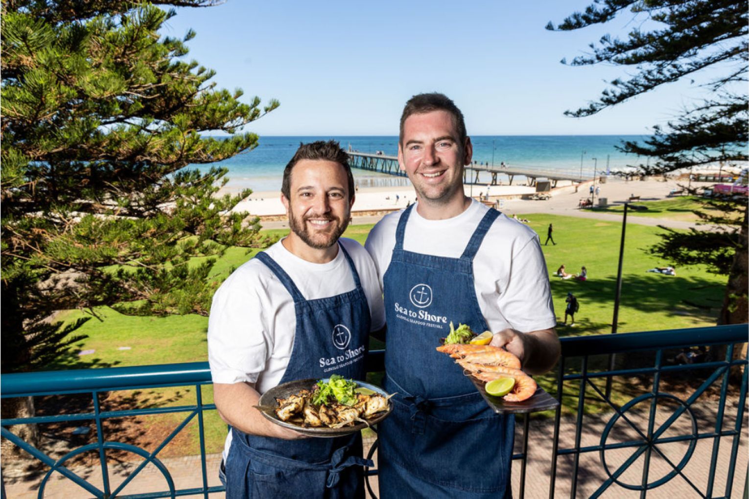 Themis Chryssidis and Callum Hann will present City of Holdfast Bay's Sea to Shore Festival.