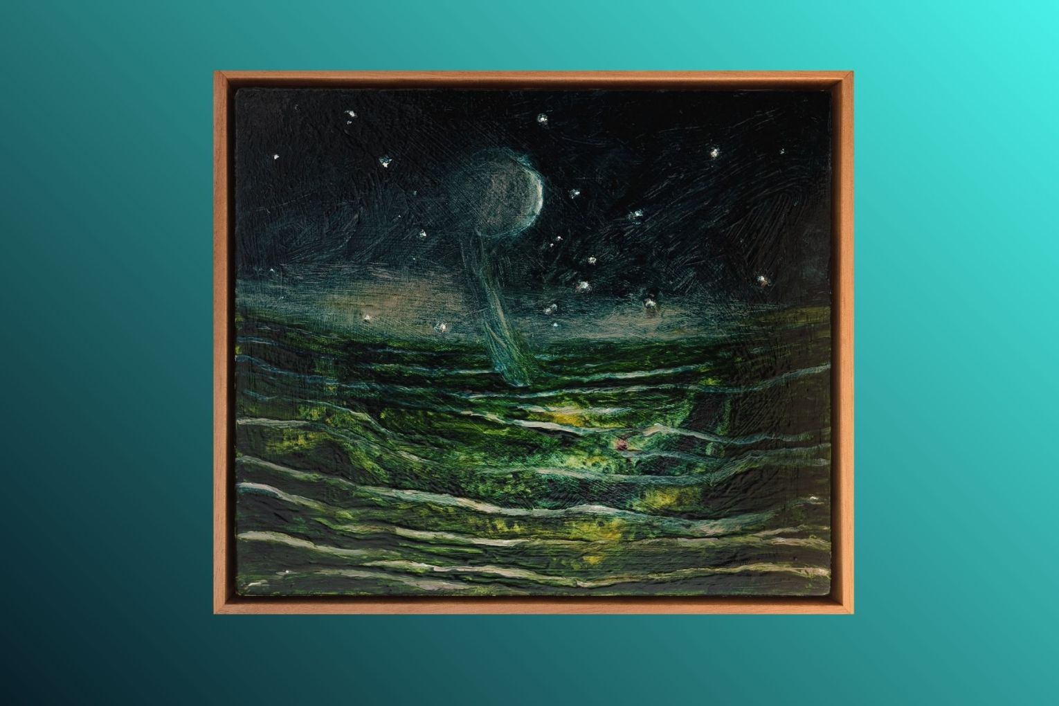 Sunshine Coast-based artist Peter Hudson's latest solo exhibition showcases the power of the natural landscape, like The Sea at Night.