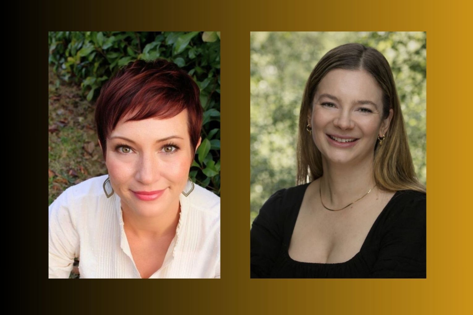Crime novelists Georgia Harper (left) and Mercedes Mercier are touring Queensland in May.