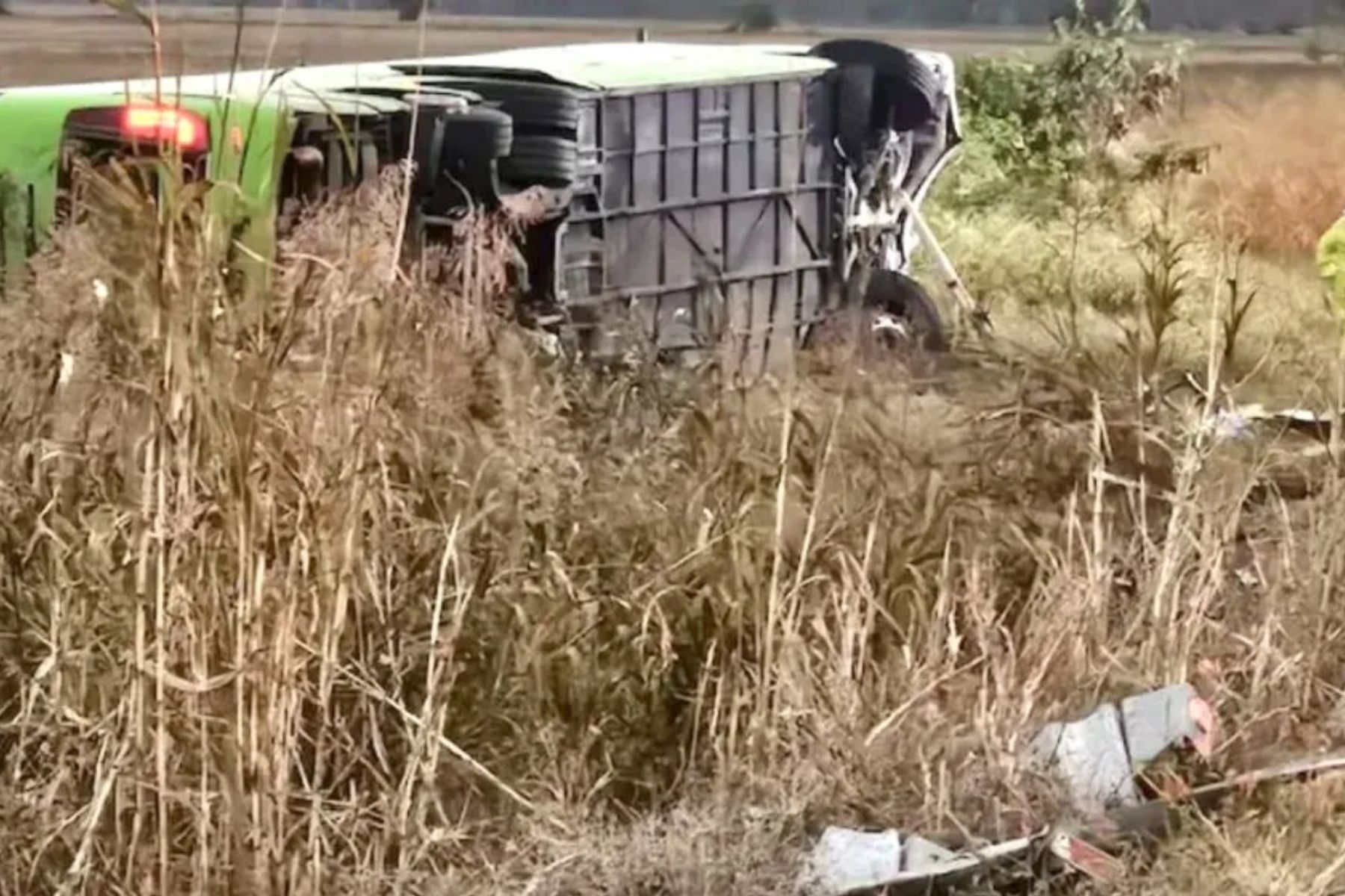 Thumbnail for Woman dead, at least one critical after bus rolls