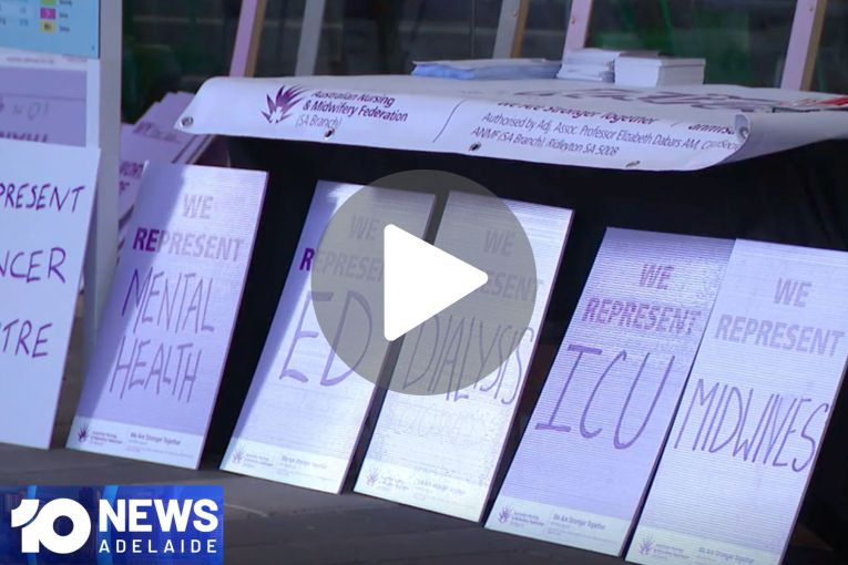 Thumbnail for VIDEO: 24-hour nurse strike begins | T-bone collision in Campbelltown