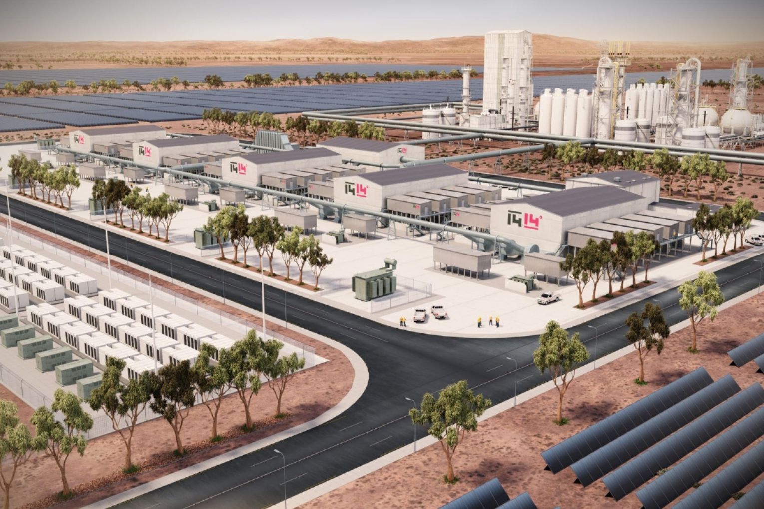 1414 Degrees has progressed with its Aurora Energy Precinct project. Render: Supplied