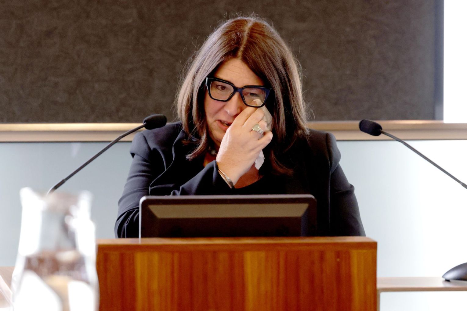 Andrea Fox says she felt threatened during a tense meeting with construction union bosses. Picture: Steve Pohlner/AAP PHOTOS