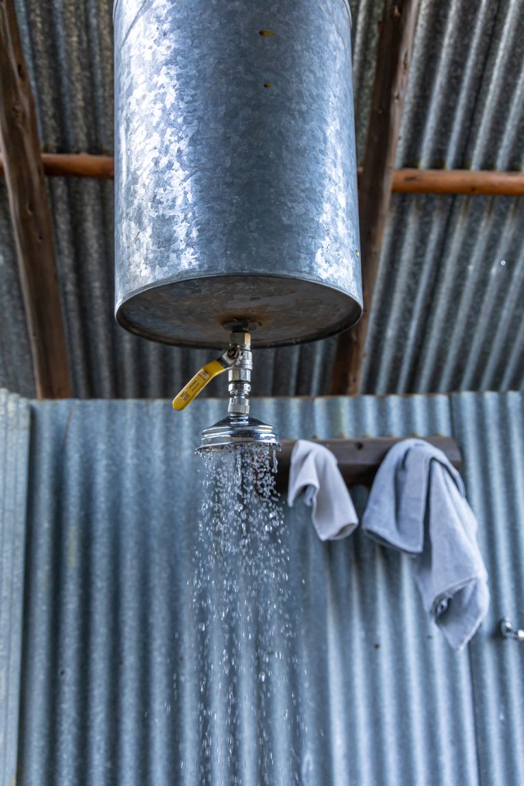 Arkaba's bush showers require some DIY effort.