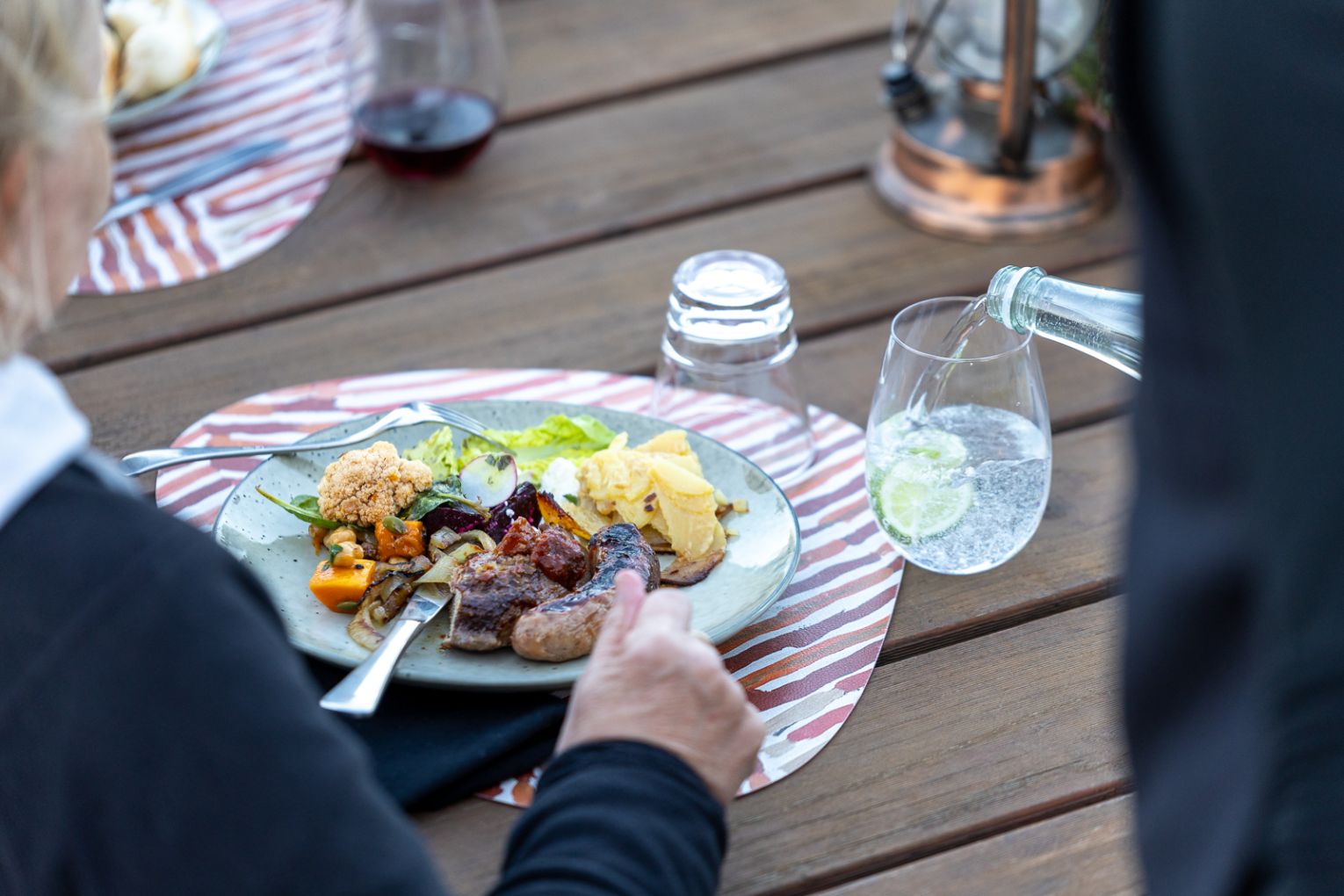 The cuisine is designed by Joel Cugley, with guests enjoying meals at the homestead and out at the camps.