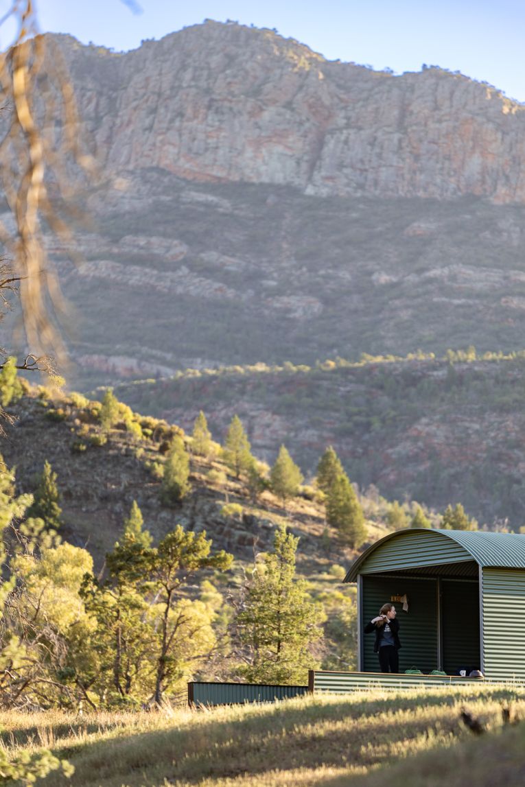 Camp sites offer spectacular views and invigorating outback air.