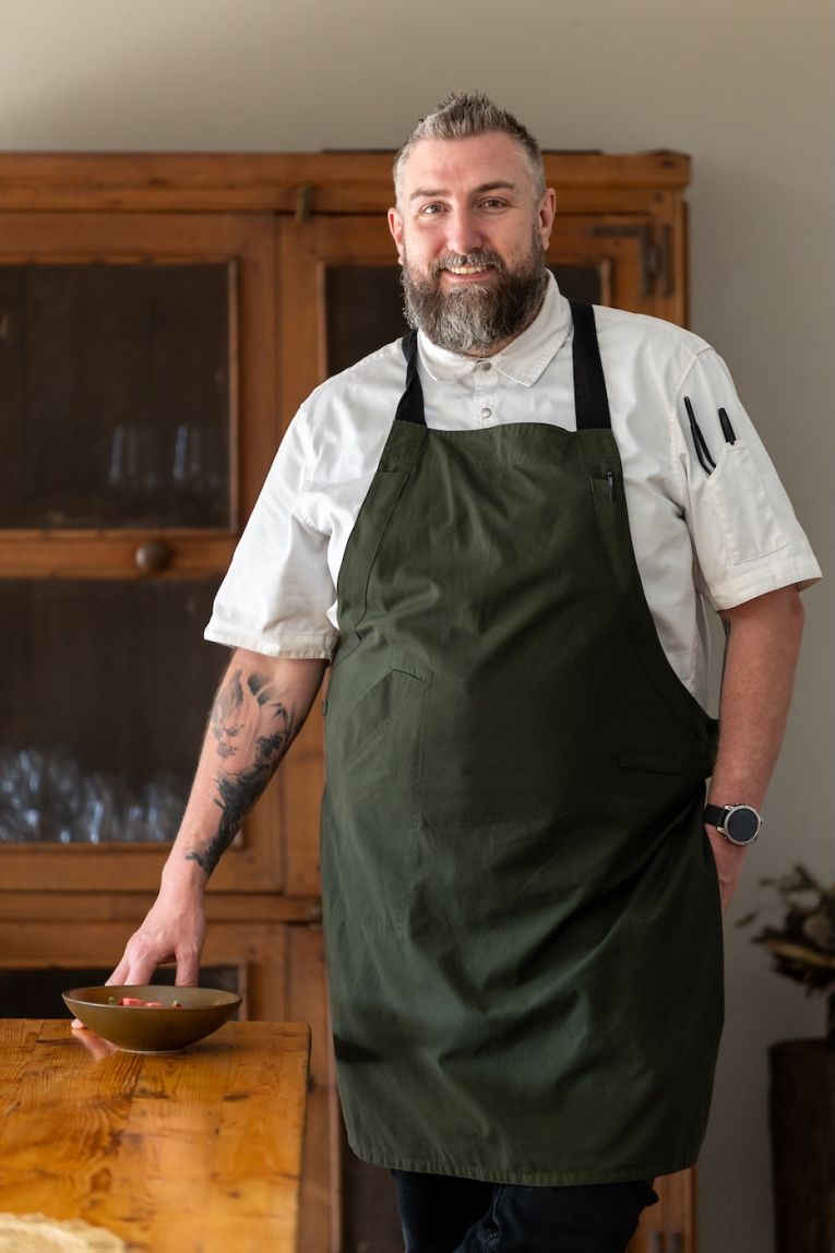 Outback chef Joel Cugley, pictured at Arkaba Homestead, draws from the property's indigenous and feral fare. 