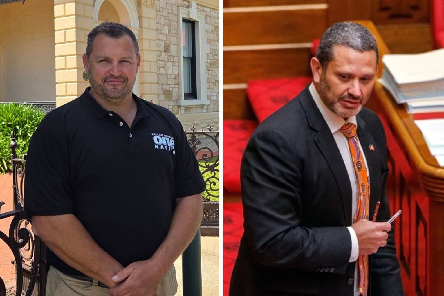 One Nation's Carlos Quaremba (left) spoke against delaying local government elections in parliament today, while Deputy Premier Kyam Maher (right) and the Labor party voted for the delay. Pictures: File. 