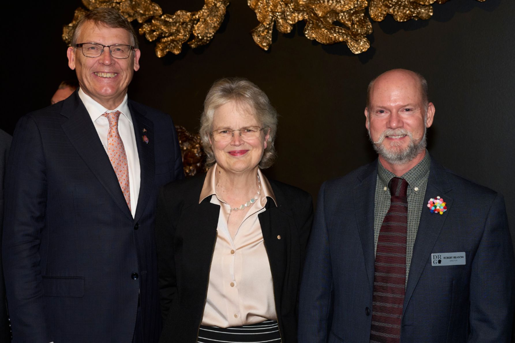 Rod Bunten, Her Excellency Frances Adamson and Robert Reason