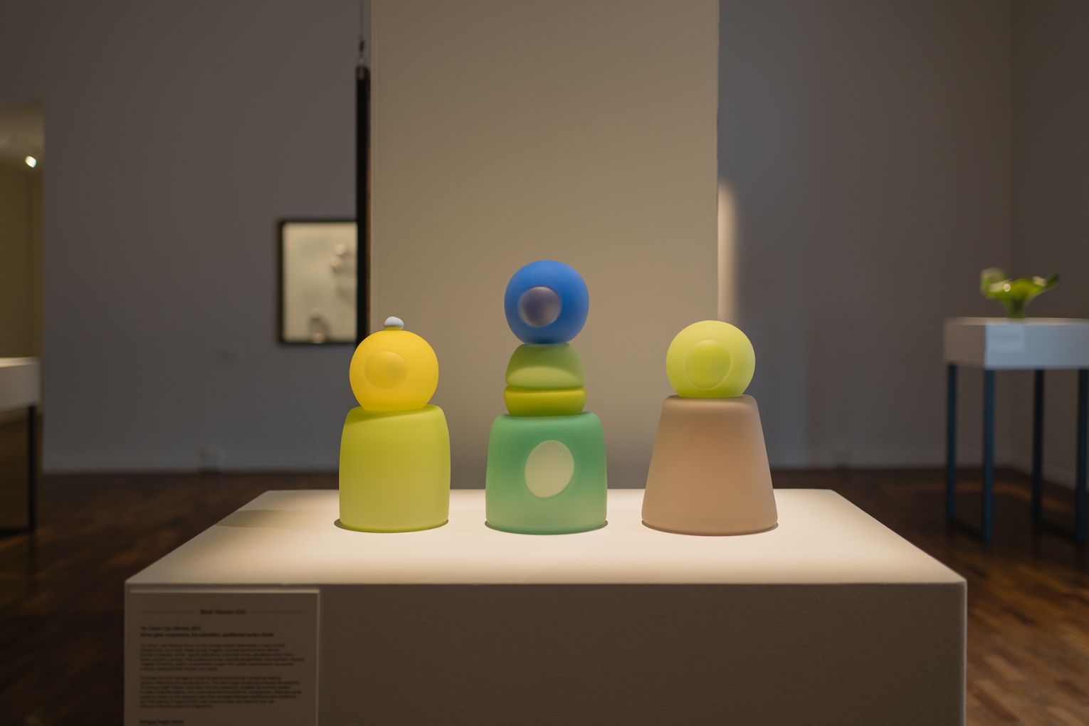 Installation view: Bindi Nimmo, No Grown Ups Allowed, 2025, in FUSE Glass Prize exhibition 2026, JamFactory. Photo: Connor Patterson / Supplied