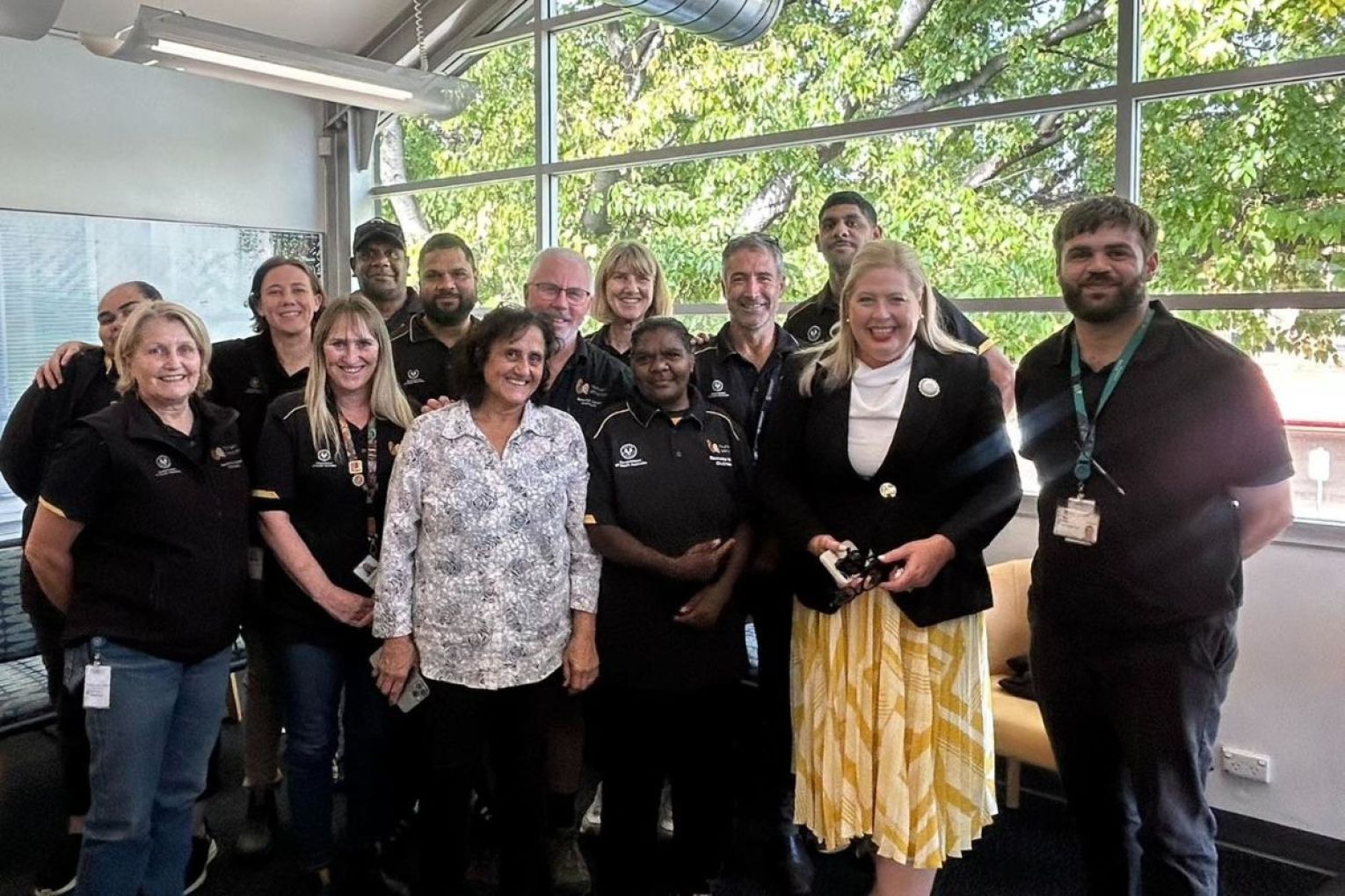 Human Services Minister Katrine Hildyard and the Remote Visitor Outreach Team that provides Aboriginal support services. This picture: Facebook.