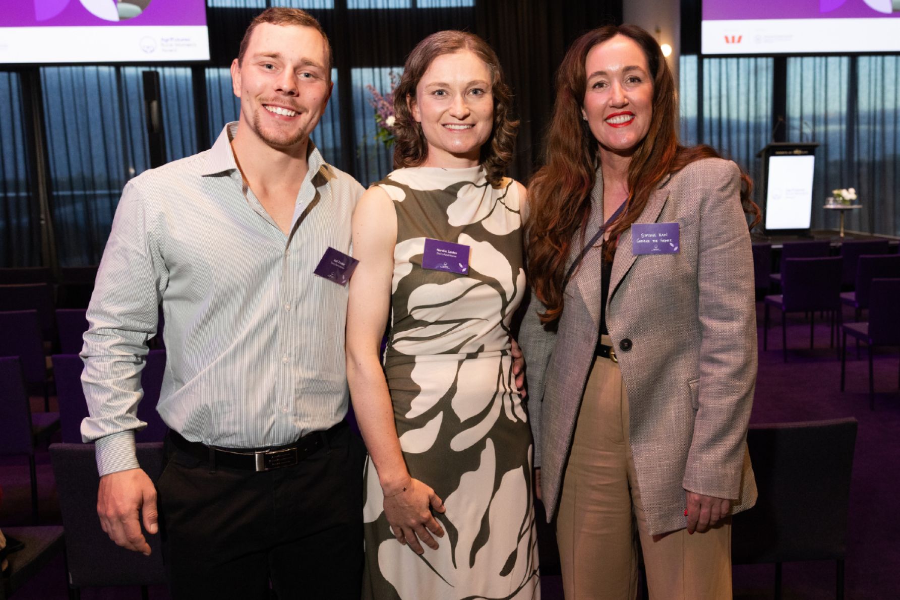 Joel and Narelle Zanker with Simone Kain