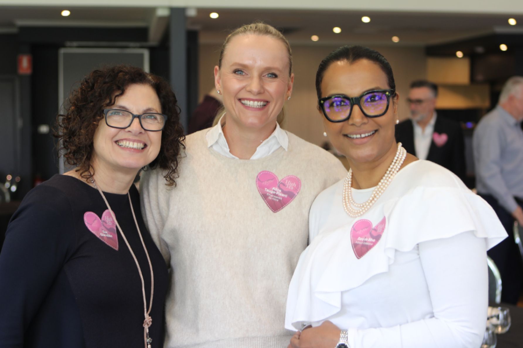 Sue Giacobbe, Alice Taugs-Pisani and Sanj de Silva
