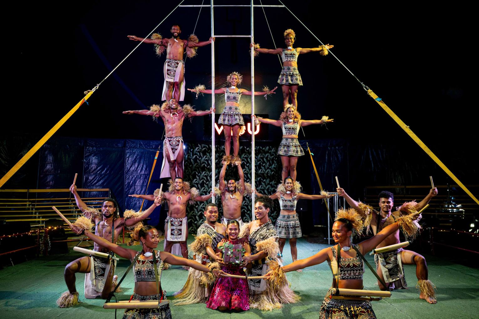 Fijian Flying Circus makes its Australian premiere under the big top at South Bank's Piazza. Credit: image supplied