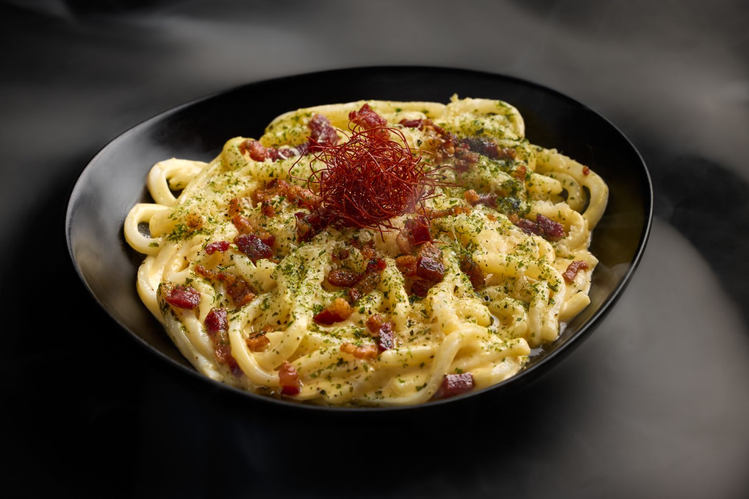 Japanese Carbonara Udon by Ruby, My Dear. Credit: Markus Ravik